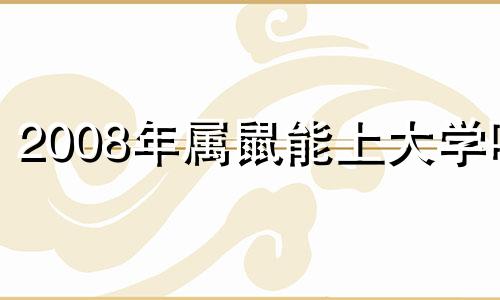 2008年属鼠能上大学吗 2008属鼠的求学方向