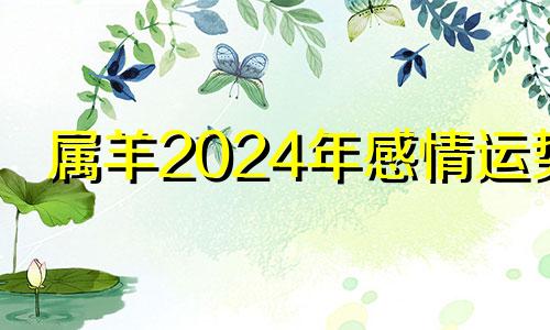 属羊2024年感情运势 属羊人2024年