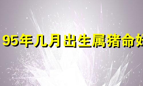95年几月出生属猪命好