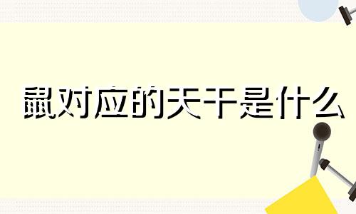 鼠对应的天干是什么 十二生肖鼠对应天干