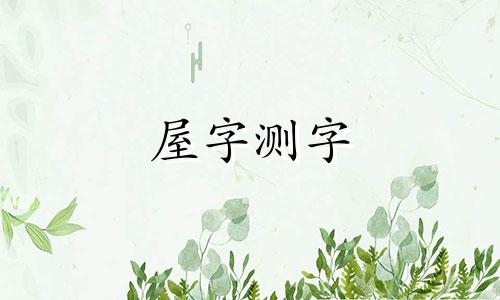 屋字测字