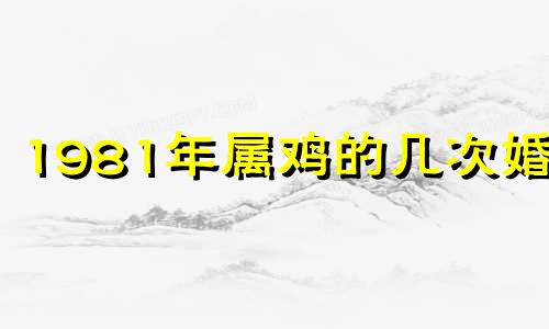 1981年属鸡的几次婚姻 81年的鸡有几次婚姻状况