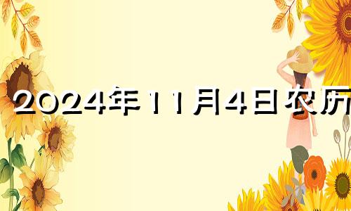 2024年11月4日农历多少 2024年11月11日星期几