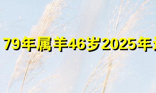 79年属羊46岁2025年运势