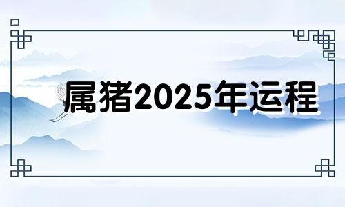 属猪2025年运程 2025年猪的运势