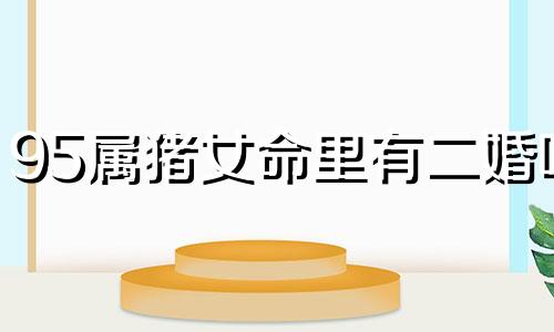 95属猪女命里有二婚吗 95年属猪女会二婚吗