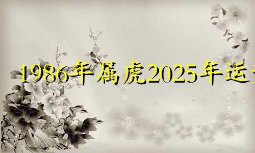 1986年属虎2025年运势 虎年1986年20年运势