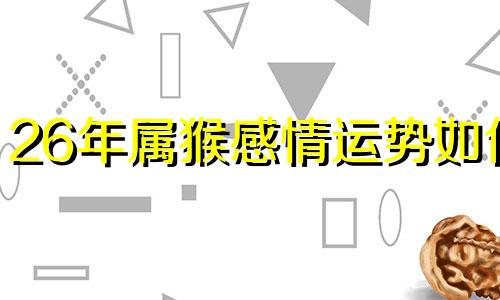 26年属猴感情运势如何 26岁属猴