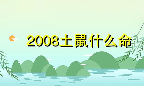 2008土鼠什么命 2008年是土鼠还是火鼠