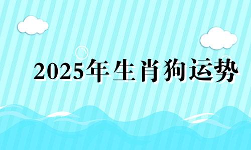2025年生肖狗运势 2025年狗年运势