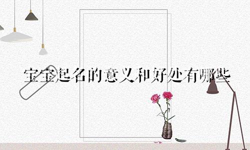 宝宝起名的意义和好处有哪些
