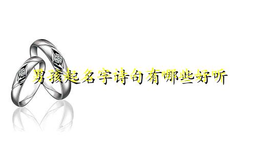男孩起名字诗句有哪些好听