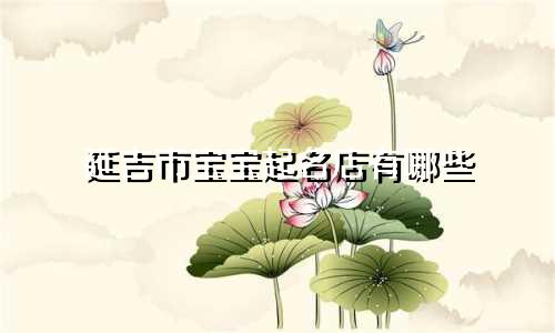 延吉市宝宝起名店有哪些