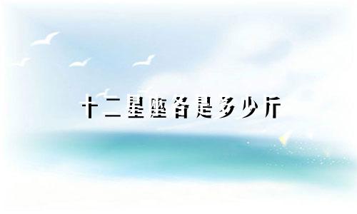 十二星座各是多少斤