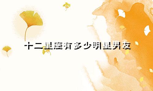 十二星座有多少明星男友