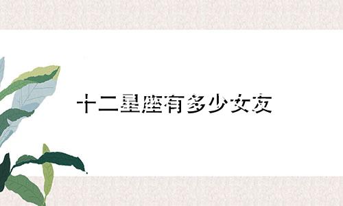 十二星座有多少女友