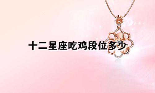 十二星座吃鸡段位多少
