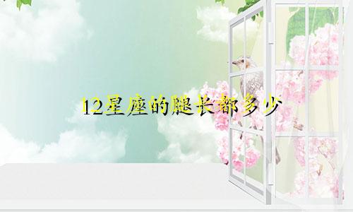 12星座的腿长都多少