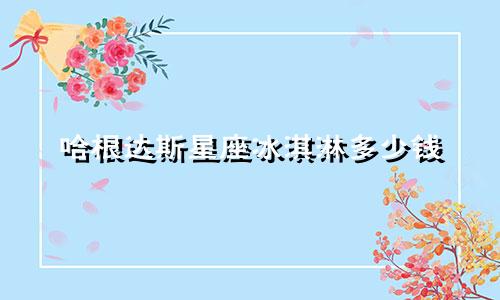 哈根达斯星座冰淇淋多少钱