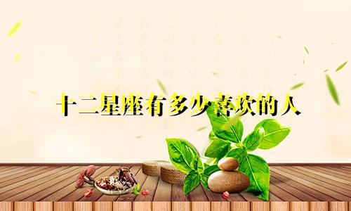 十二星座有多少喜欢的人