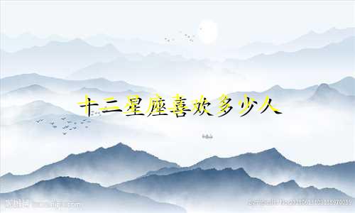 十二星座喜欢多少人