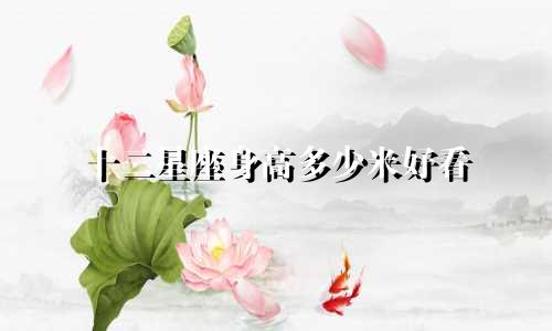 十二星座身高多少米好看