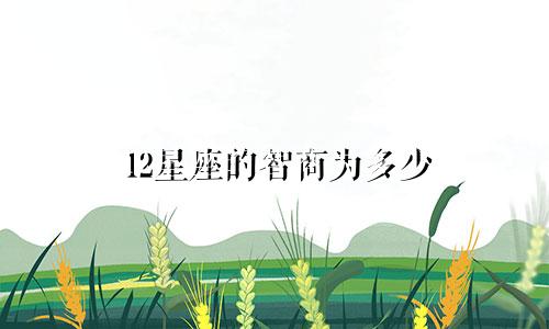 12星座的智商为多少