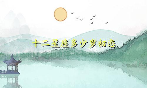 十二星座多少岁初恋
