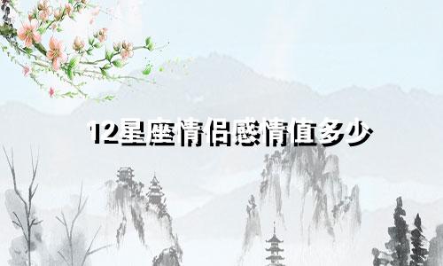 12星座情侣感情值多少