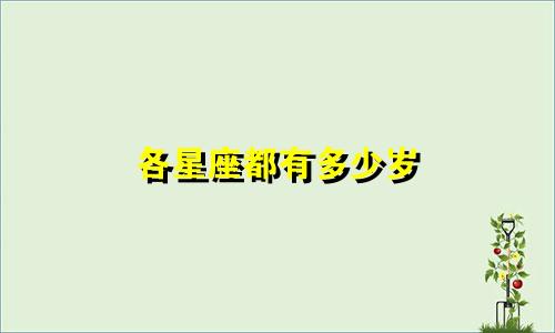 各星座都有多少岁