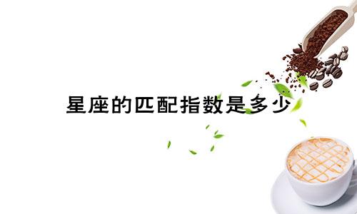 星座的匹配指数是多少