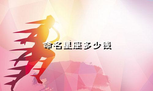 命名星座多少钱